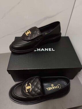Chanel Women's Black Loafers